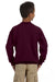 Gildan 18000B/G180B Youth Pill Resistant Fleece Crewneck Sweatshirt Maroon Model Back