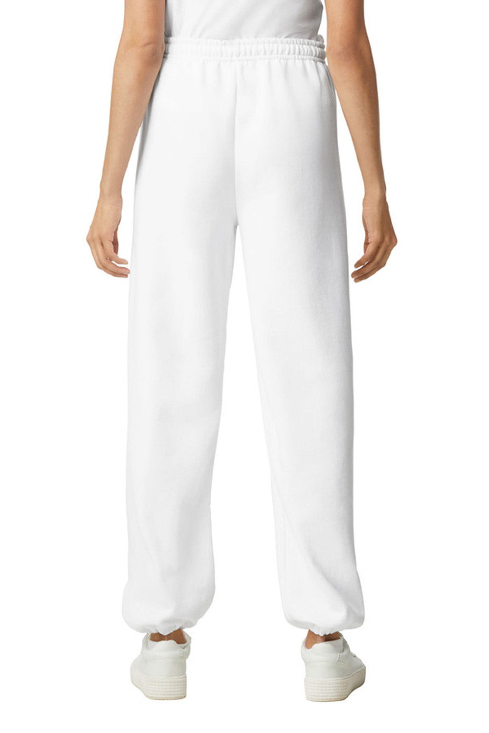 Gildan 18200 Mens Heavy Blend Sweatpants White Model Back