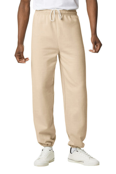 Gildan 18200 Mens Heavy Blend Sweatpants Sand Model Front