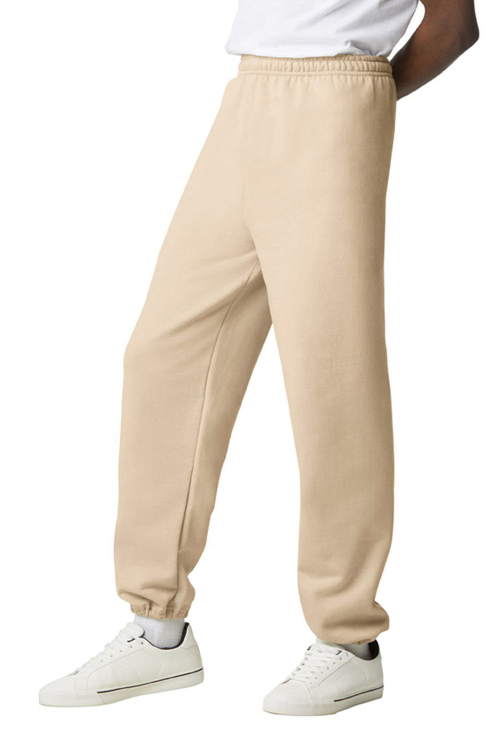 Gildan 18200 Mens Heavy Blend Sweatpants Sand Model Side