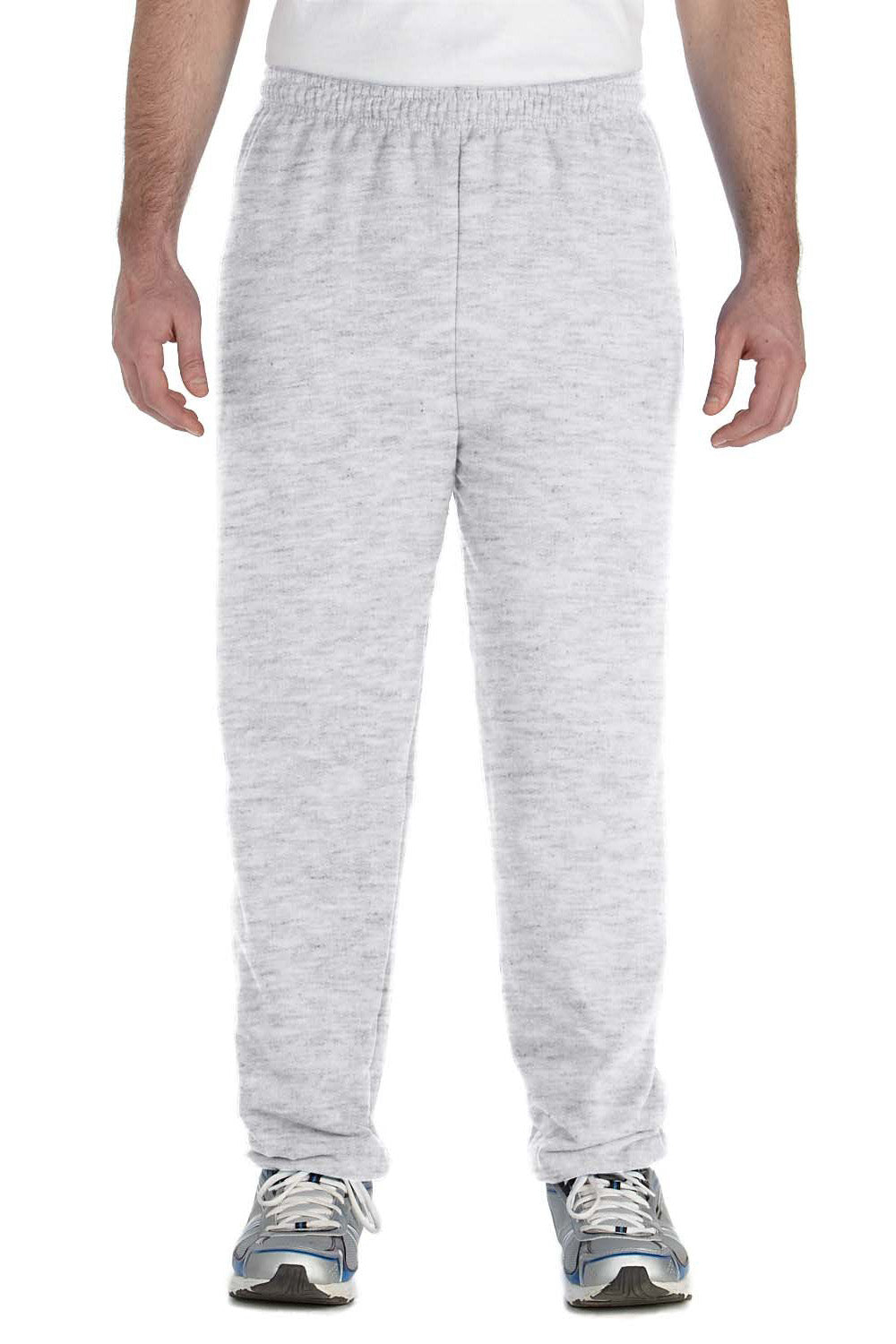 Gildan 18200 Mens Heavy Blend Sweatpants Ash Grey Model Front