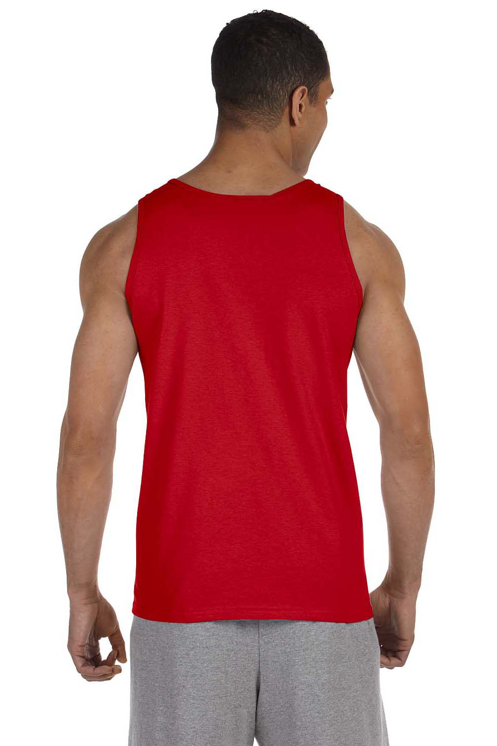 Gildan 2200/G220 Mens Ultra Tank Top Red Model Back