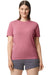 Gildan 42000/G420 Mens Performance Jersey Moisture Wicking Short Sleeve Crewneck T-Shirt Plumrose Model Front