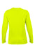 Gildan 42400/G424 Mens Performance Jersey Moisture Wicking Long Sleeve Crewneck T-Shirt Safety Green Flat Back