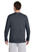 Gildan 42400/G424 Mens Performance Jersey Moisture Wicking Long Sleeve Crewneck T-Shirt Charcoal Grey Model Back