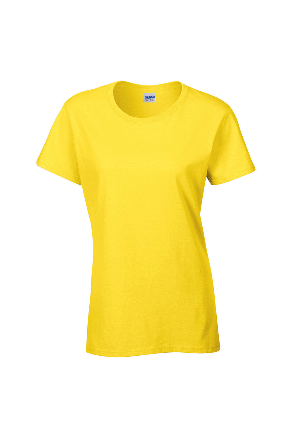 Gildan 5000L/G500L Womens Short Sleeve Crewneck T-Shirt Daisy Yellow Flat Front