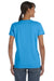 Gildan 5000L/G500L Womens Short Sleeve Crewneck T-Shirt Heather Sapphire Blue Model Back