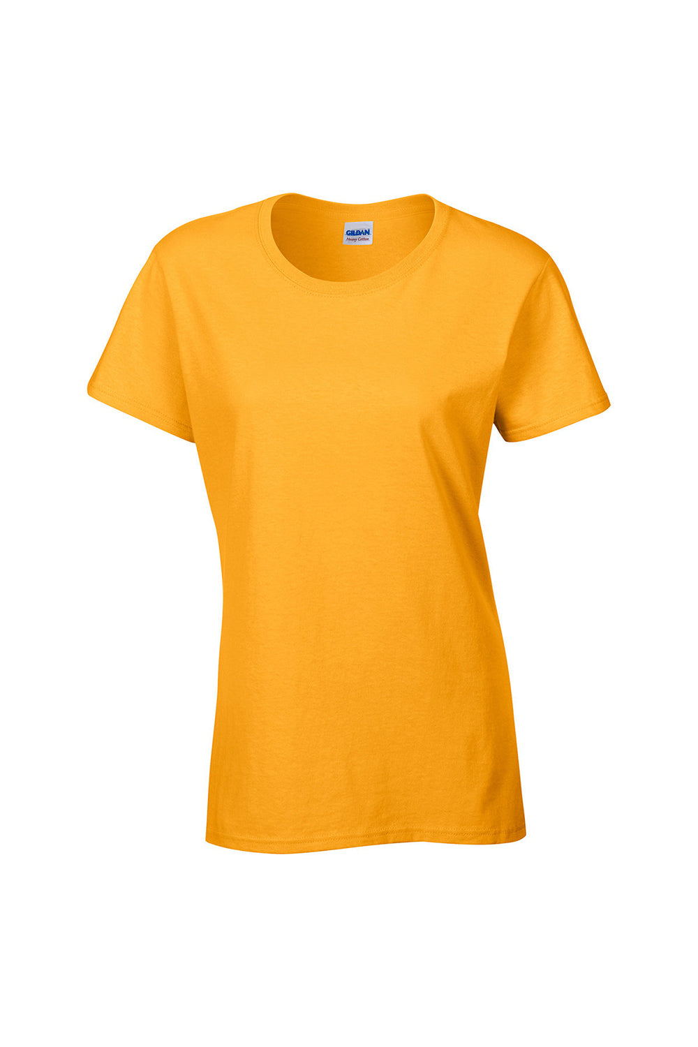 Gildan 5000L/G500L Womens Short Sleeve Crewneck T-Shirt Gold Flat Front