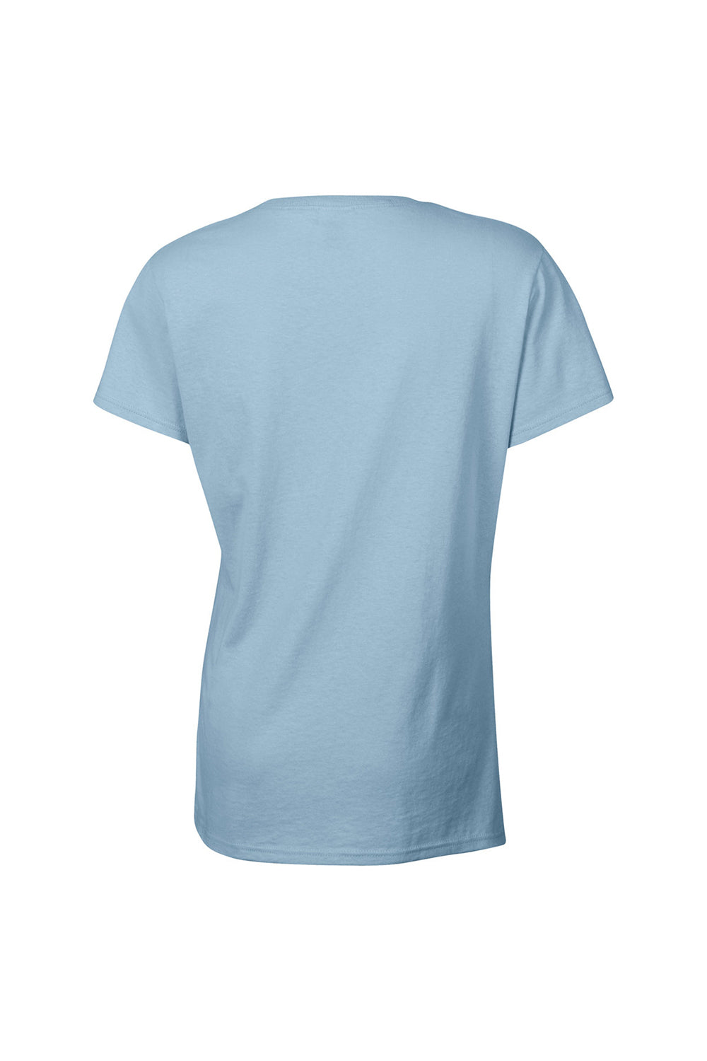 Gildan 5000L/G500L Womens Short Sleeve Crewneck T-Shirt Light Blue Flat Back