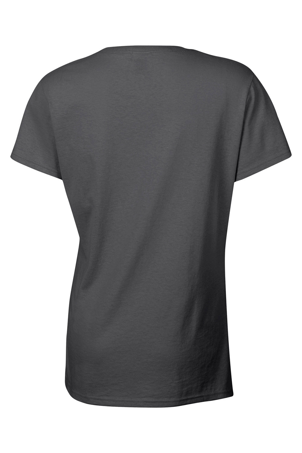 Gildan 5000L/G500L Womens Short Sleeve Crewneck T-Shirt Heather Dark Grey Flat Back