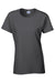 Gildan 5000L/G500L Womens Short Sleeve Crewneck T-Shirt Heather Dark Grey Flat Front