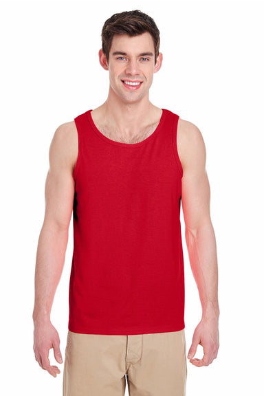 Gildan G5200/G520/5200 Mens Tank Top Red Model Front