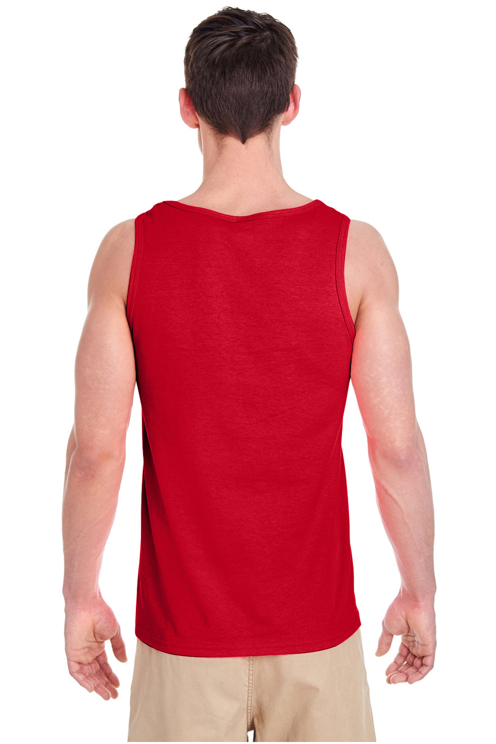 Gildan G5200/G520/5200 Mens Tank Top Red Model Back