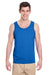 Gildan G5200/G520/5200 Mens Tank Top Royal Blue Model Front