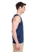 Gildan G5200/G520/5200 Mens Tank Top Navy Blue Model Side