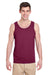 Gildan G5200/G520/5200 Mens Tank Top Maroon Model Front