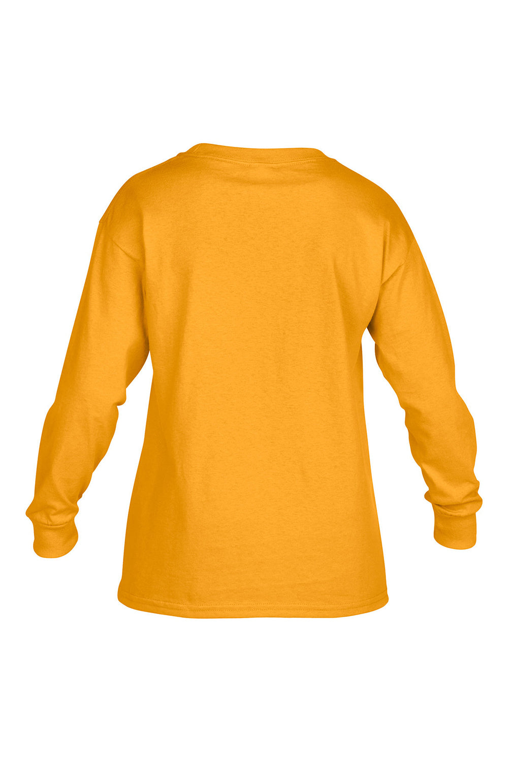 Gildan 5400B/G540B Youth Long Sleeve Crewneck T-Shirt Gold Flat Back