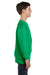 Gildan 5400B/G540B Youth Long Sleeve Crewneck T-Shirt Irish Green Model Side