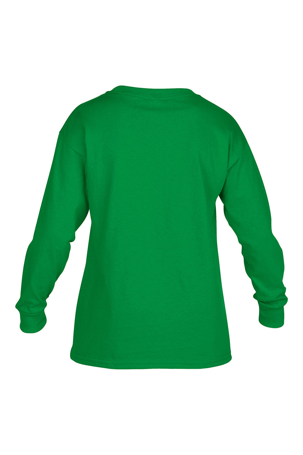 Gildan 5400B/G540B Youth Long Sleeve Crewneck T-Shirt Irish Green Flat Back