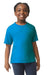 Gildan 64000B Youth Softstyle Short Sleeve Crewneck T-Shirt Sapphire Blue Model Front