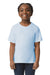 Gildan 64000B Youth Softstyle Short Sleeve Crewneck T-Shirt Light Blue Model Front