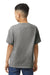 Gildan 64000B Youth Softstyle Short Sleeve Crewneck T-Shirt Heather Graphite Grey Model Back