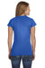 Gildan 64000L/G640L Womens Softstyle Short Sleeve Crewneck T-Shirt Heather Royal Blue Model Back