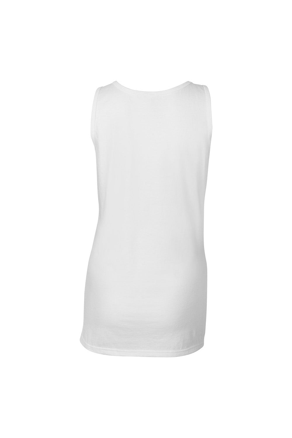 Gildan G642L Womens Softstyle Tank Top White Flat Back