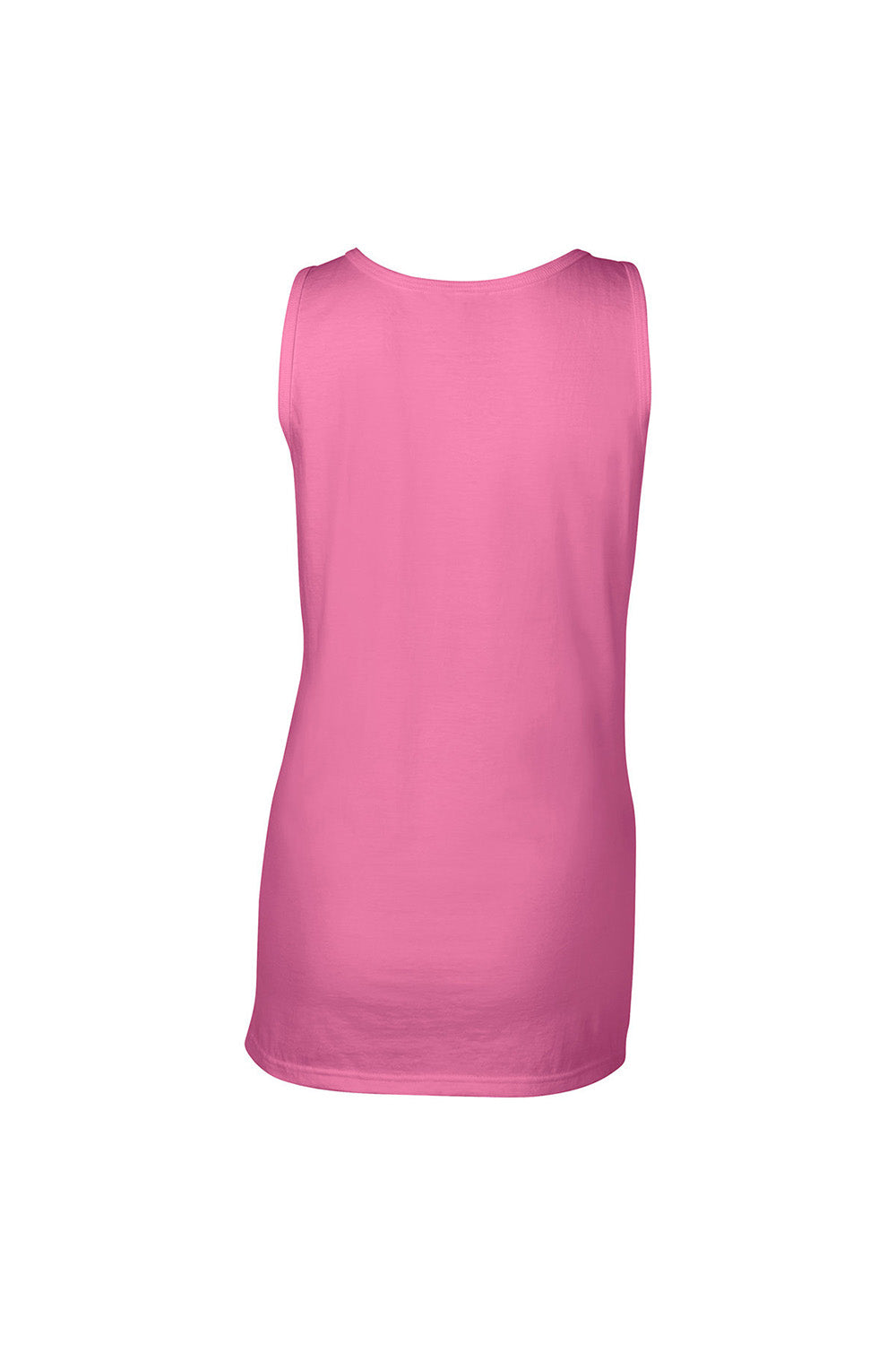 Gildan G642L Womens Softstyle Tank Top Azalea Pink Flat Back