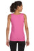 Gildan G642L Womens Softstyle Tank Top Azalea Pink Model Back