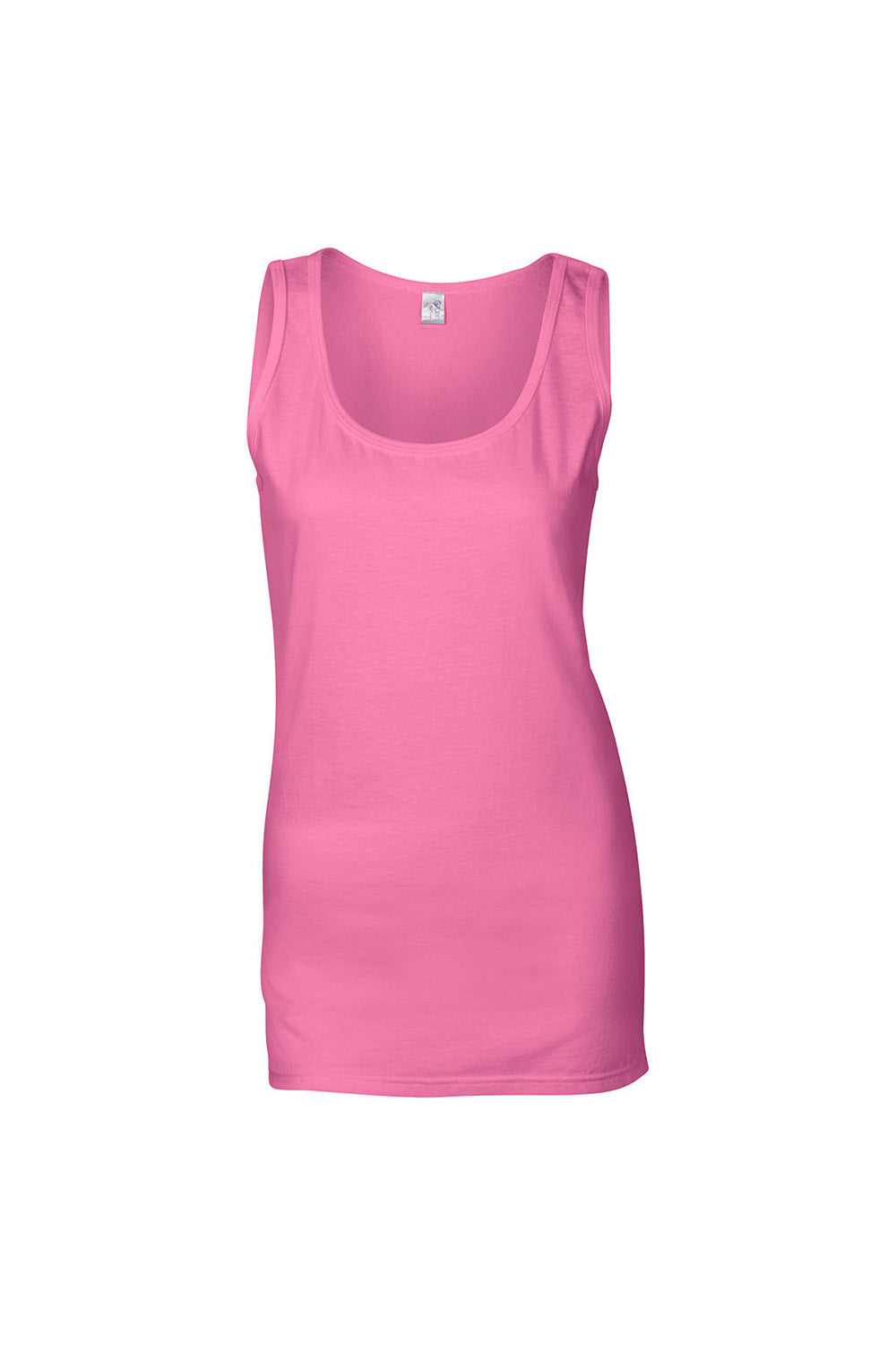 Gildan G642L Womens Softstyle Tank Top Azalea Pink Flat Front