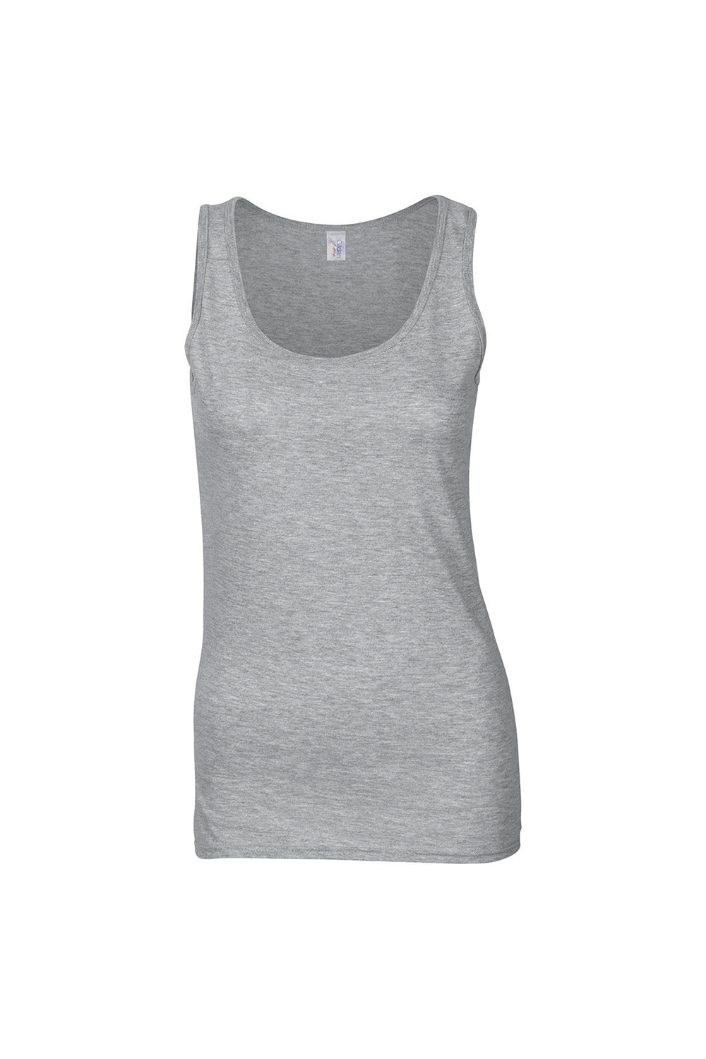 Gildan G642L Womens Softstyle Tank Top Sport Grey Flat Front