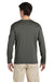 Gildan 64400/G644 Mens Softstyle Long Sleeve Crewneck T-Shirt Military Green Model Back