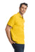 Gildan G648 Mens SoftStyle Double Pique Short Sleeve Polo Shirt Daisy Yellow Model Side