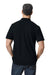 Gildan G648 Mens SoftStyle Double Pique Short Sleeve Polo Shirt Black Model Back