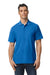 Gildan G648 Mens SoftStyle Double Pique Short Sleeve Polo Shirt Royal Blue Model Front