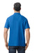 Gildan G648 Mens SoftStyle Double Pique Short Sleeve Polo Shirt Royal Blue Model Back