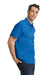 Gildan G648 Mens SoftStyle Double Pique Short Sleeve Polo Shirt Royal Blue Model Side