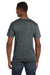 Gildan 64V00/G64V Mens Softstyle Short Sleeve V-Neck T-Shirt Heather Dark Grey Model Back