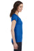 Gildan 64V00L/G64VL Womens Softstyle Short Sleeve V-Neck T-Shirt Royal Blue Model Side