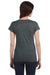 Gildan 64V00L/G64VL Womens Softstyle Short Sleeve V-Neck T-Shirt Heather Dark Grey Model Back