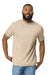 Gildan G650 Mens Softstyle Short Sleeve Crewneck T-Shirt Sand Model Front