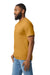 Gildan G650 Mens Softstyle Short Sleeve Crewneck T-Shirt Mustard Yellow Model Side