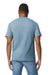 Gildan G650 Mens Softstyle Short Sleeve Crewneck T-Shirt Stone Blue Model Back