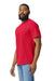 Gildan G650 Mens Softstyle Short Sleeve Crewneck T-Shirt Red Model Side