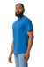 Gildan G650 Mens Softstyle Short Sleeve Crewneck T-Shirt Royal Blue Model Side