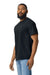 Gildan G650 Mens Softstyle Short Sleeve Crewneck T-Shirt Pitch Black Model Side