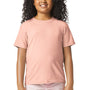 Gildan Youth Softstyle CVC Short Sleeve Crewneck T-Shirt - Dusty Rose Pink - NEW