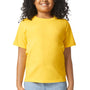 Gildan Youth Softstyle CVC Short Sleeve Crewneck T-Shirt - Daisy Yellow Mist - NEW