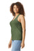 Gildan 67200L Womens Softstyle CVC Racerback Tank Top Cactus Green Model Side